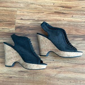 Black Franco Sarto wedge heel
